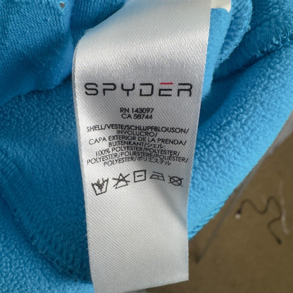 Spyder Core Sweater Full Zip Jacket Womens Medium Blue Fleece Lined Mid Layer - Picture 4 of 6